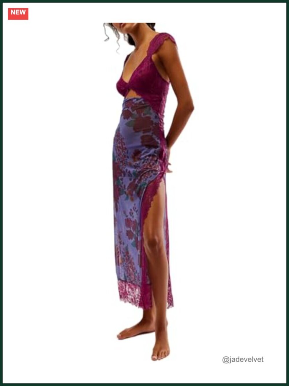 Women Sexy Lace Mesh Maxi Dress Floral Cutout Sheer Backless Sleeveless Bodycon